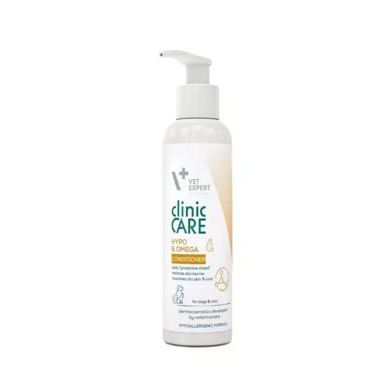 Vet Expert Clinic Care microBiome Hypo & Omega Conditioner - омекотяващ балсам за кучета и котки с отмиване за суха козина