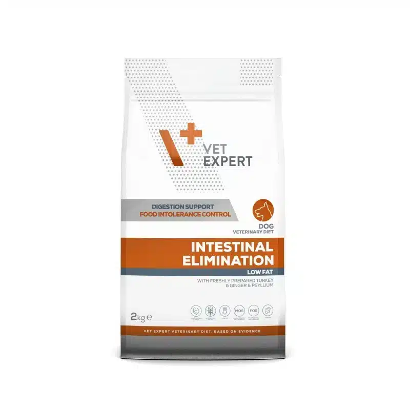 Vet Expert Dog Intestinal Elimination - диетична храна за кучета за подпомагане на остра чревна малабсорбция и за ограничаване на чревната абсорбция