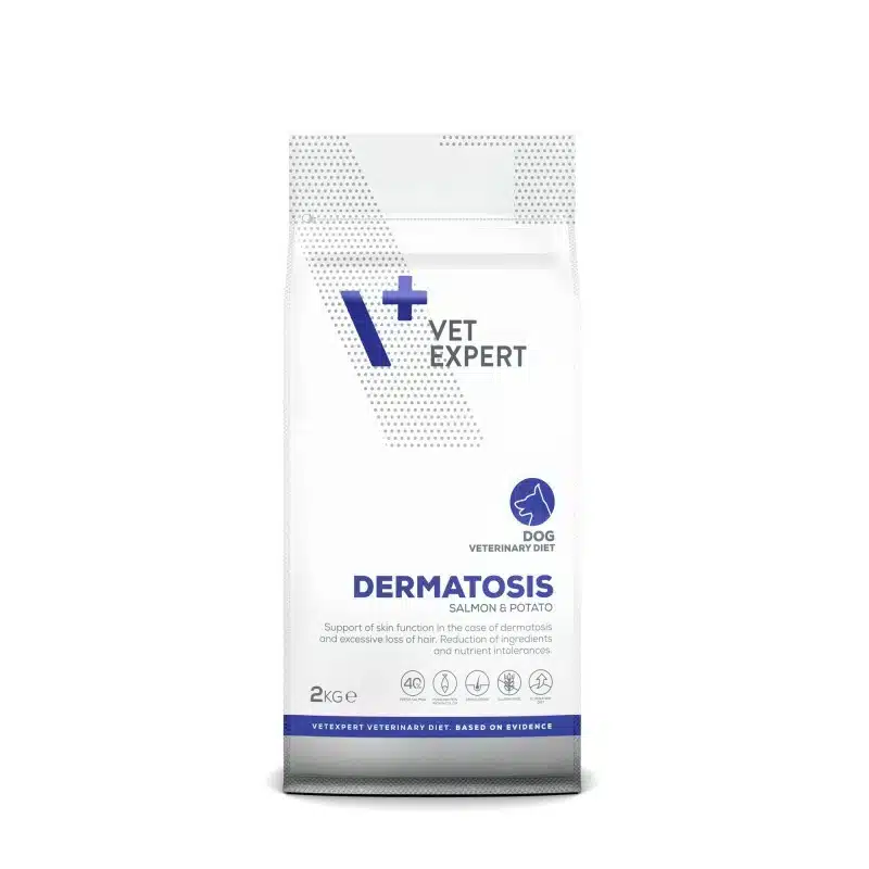 Vet Expert Dog Dermatosis Salmon Potato - диетична храна за дерматологични проблеми и нежелани реакции към храни със сьомга и картофи