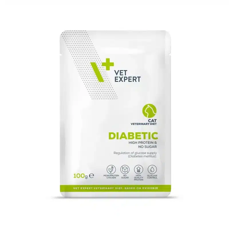 Vet Expert Cat Diabetic - пауч за котки, за регулиране на глюкозата (захарен диабет)