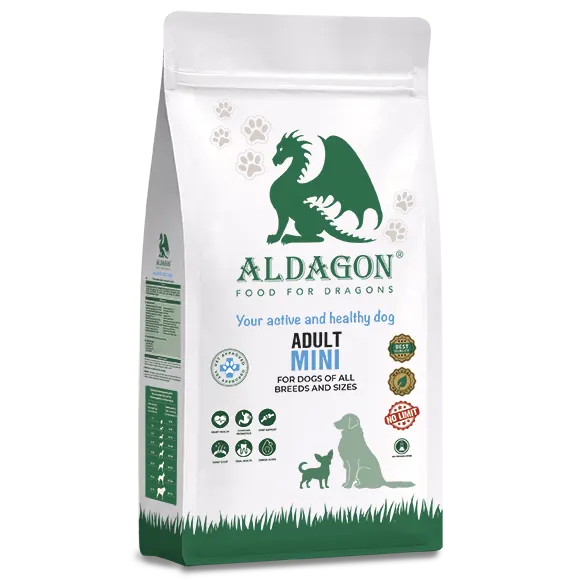 ALDAGON ADULT MINI - храна за кучета всички породи в подкрепа на ставите и костната система със сьомга, пребиотици и пробиотици