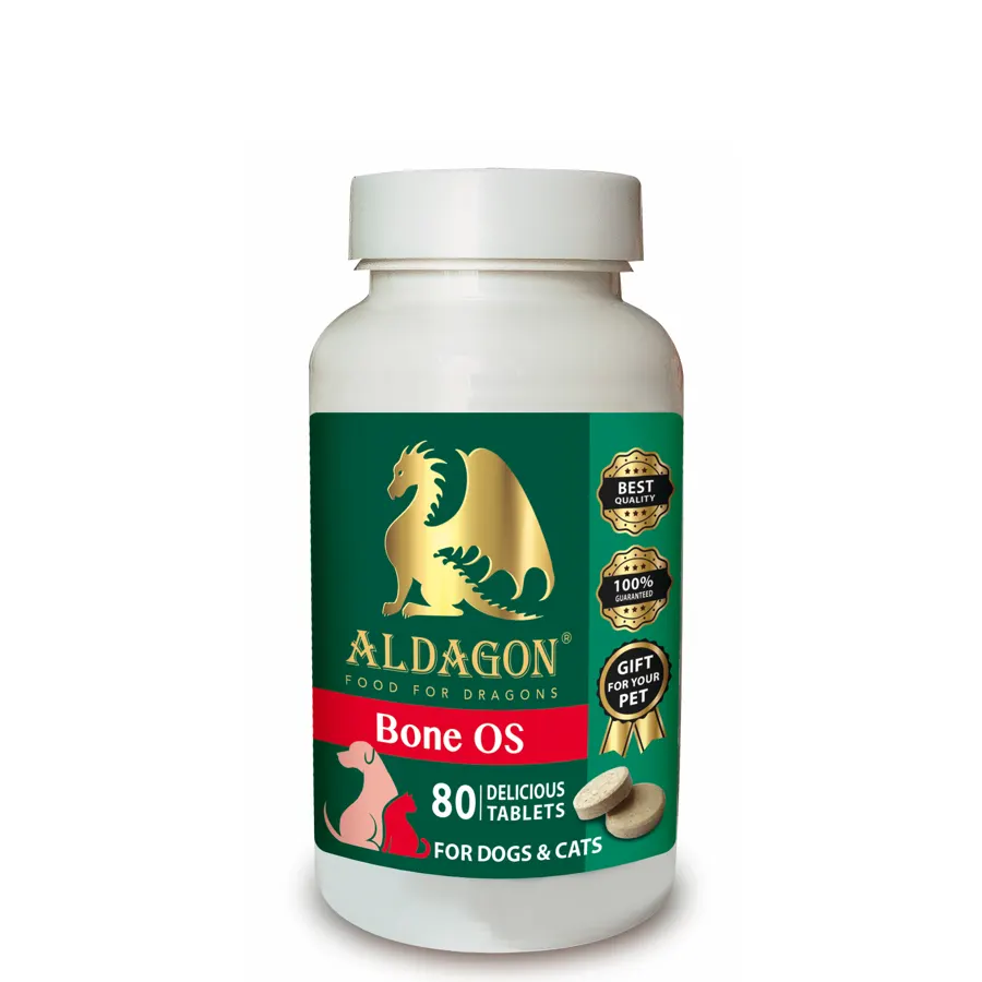 ALDAGON BONE OS - хранителна добавка за кучета и котки за здрави стави и кости, при счупвания, артрози и дисплазия